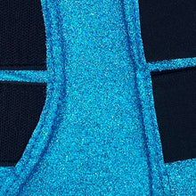 Charger l&#39;image dans la galerie, Guêtres de dressage Paillettes Turquoise Bleu Méditerranée
