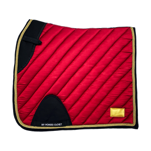 Tapis Satin Luxe Dressage Rouge Rubis